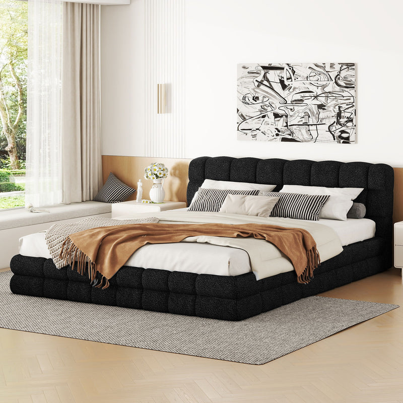 Upholstered Platform Bed With Headboard - R&R Furniture Gallery (Fountain Valley, CA)