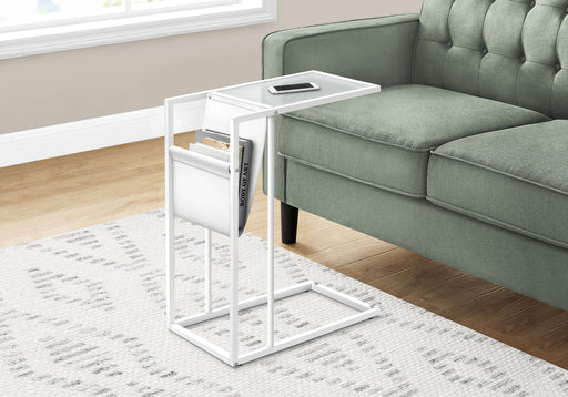 Accent Table, C - Shaped, Contemporary And Modern - White - R&R Furniture Gallery (Fountain Valley, CA)
