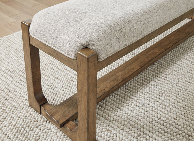 Cabalynn - Large Uph Dining Room Bench - Oatmeal / Light Brown - R&R Furniture Gallery (Fountain Valley, CA)