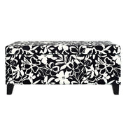 Luxury Storage Ottoman With Floral Patterned Fabric, Soft-Close Hinges, Multi Functional - R&R Furniture Gallery (Fountain Valley, CA)