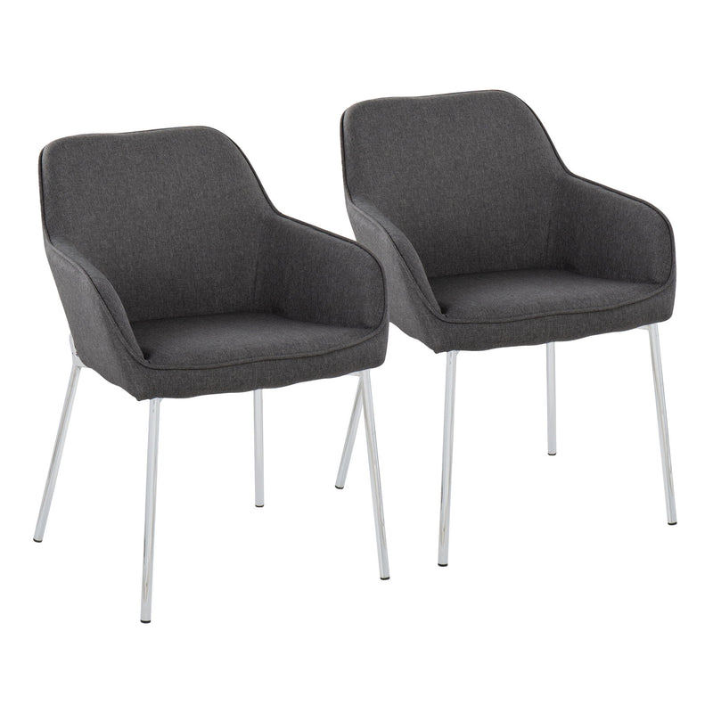 Lumi Source Daniella contemporary modern dining chair set of 2 with sleek design and neutral upholstery