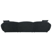 Lucifer - Sectional Sofa With 3 Pillows - Black Shimmer Chenille - R&R Furniture Gallery (Fountain Valley, CA)