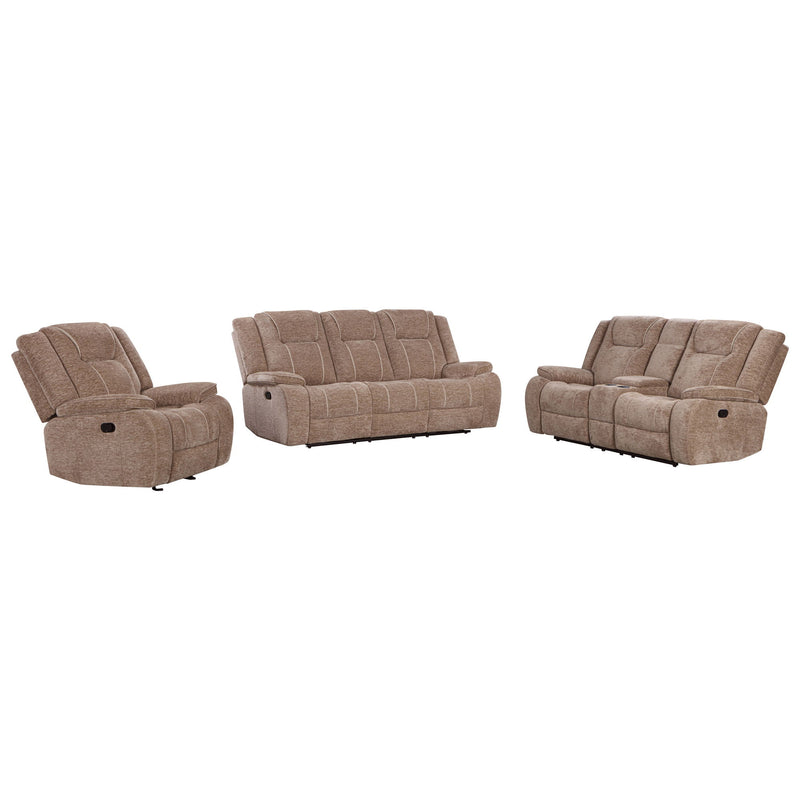 Bruno - Manual Console Loveseat - Plush Tobacco