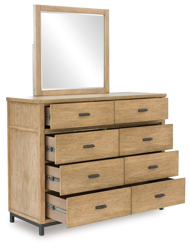 Tomtyn - Dresser And Mirror - Light Brown - R&R Furniture Gallery (Fountain Valley, CA)