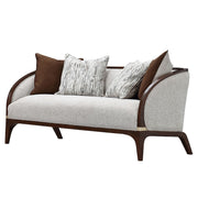 Houston - Loveseat - Pebble / Walnut - R&R Furniture Gallery (Fountain Valley, CA)