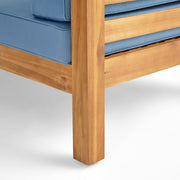 Outdoor Acacia Wood Patio Chair With Fabric Cushion - R&R Furniture Gallery (Fountain Valley, CA)