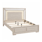 Ciara - King Bed With LED Panel Headboard, Low Profile Design - Beige