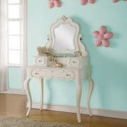 Edalene - Vanity Desk With Mirror - Pearl White - R&R Furniture Gallery (Fountain Valley, CA)