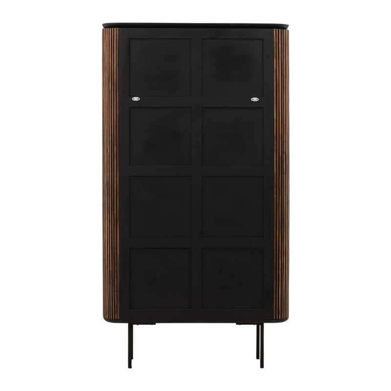 Dabney - Glass Cabinet - Natural And Black
