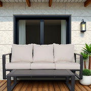 3 Person Sofa With Rectangular Coffee Table, Cushions Tino Tino - Beige - R&R Furniture Gallery (Fountain Valley, CA)