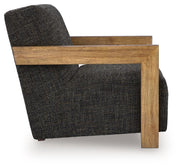 Dorney - Accent Chair - Charcoal / Brown - R&R Furniture Gallery (Fountain Valley, CA)