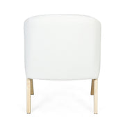 Modern Accent Chair With Polyester Upholstery And Minimalist Lounge Chair For Living Room, Bedroom, Or Office - White - R&R Furniture Gallery (Fountain Valley, CA)