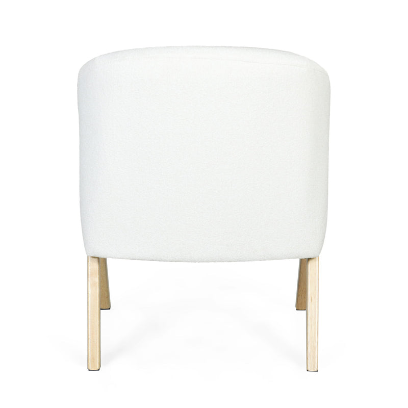 Modern Accent Chair With Polyester Upholstery And Minimalist Lounge Chair For Living Room, Bedroom, Or Office - White - R&R Furniture Gallery (Fountain Valley, CA)