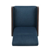 Contemporary Noble House Drury fabric upholstered pushback recliner with plush cushioning and modern design.