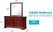 Elegant traditional storage dresser from Glory Furniture featuring multiple drawers and classic wood finish.