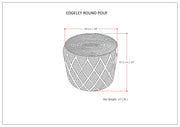 Edgeley - Handcrafted Round Pouf - R&R Furniture Gallery (Fountain Valley, CA)