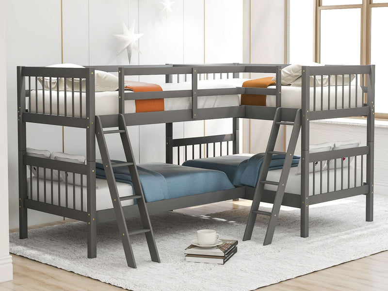 L Shaped Bunk Bed With Ladder - R&R Furniture Gallery (Fountain Valley, CA)