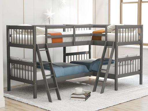 L Shaped Bunk Bed With Ladder - R&R Furniture Gallery (Fountain Valley, CA)