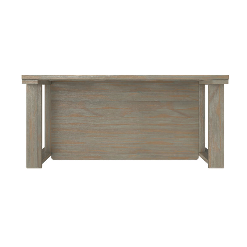 Small transitional Amherst storage bench by Simpli-Home, with a wooden top and cushioned seat for entryway organization.