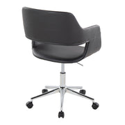 Lumi Source Margarite contemporary office task chair with black mesh back and cushioned seat on five-wheel base for desk use.