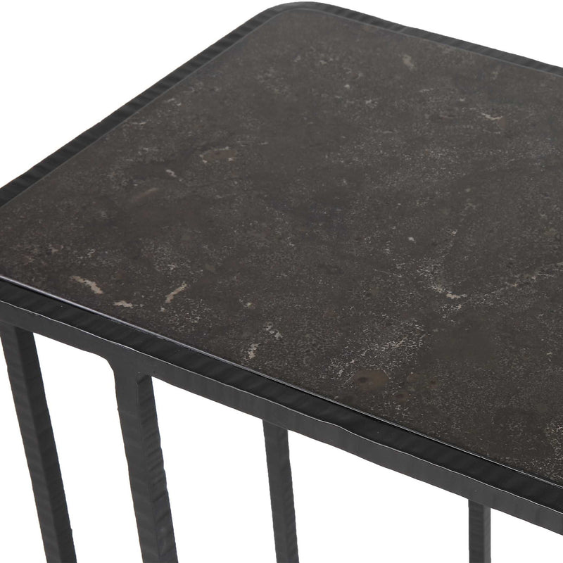 Cavern - Stone & Iron Accent Table
