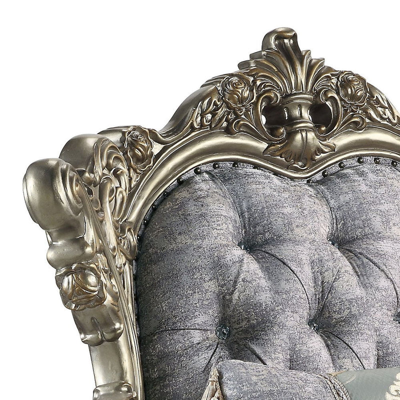 Miliani - Chair With Pillow - Fabric & Antique Bronze - R&R Furniture Gallery (Fountain Valley, CA)