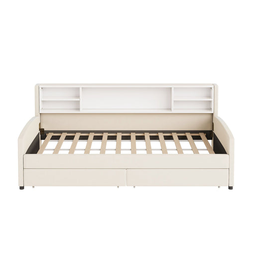 Luxurious Upholstered Platform Bed With Storage Drawers - R&R Furniture Gallery (Fountain Valley, CA)