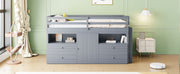 Loft Bed With 4 Drawers, Underneath Cabinet And Shelves - R&R Furniture Gallery (Fountain Valley, CA)