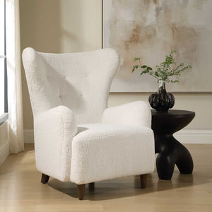 Ingel - Wingback Armchair - White