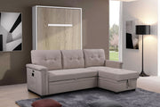 Ashlyn - Reversible Sleeper Sectional Sofa With Storage Chaise, USB Charging Ports And Pocket - R&R Furniture Gallery (Fountain Valley, CA)