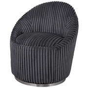 Uttermost Crue fabric swivel chair with plush cushioning and a modern design, featuring a sturdy base and stylish upholstery.