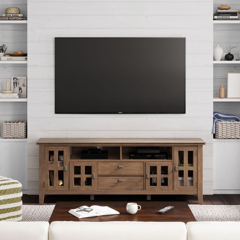 Artisan - TV Media Stand - Rustic Natural Aged Brown - R&R Furniture Gallery (Fountain Valley, CA)