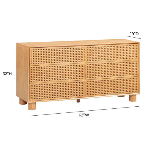 Miles - 6-Drawer Dresser - Natural - R&R Furniture Gallery (Fountain Valley, CA)