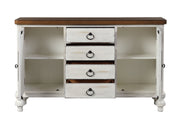 Vermont - Console Cabinet - Antique White - R&R Furniture Gallery (Fountain Valley, CA)