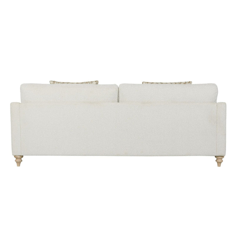 Sofa Single Reverable Cushion With 2 Pillows - Off White - R&R Furniture Gallery (Fountain Valley, CA)