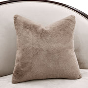Camellia Field - Asymmetrical Velvet Sofa - Beige / Dark Brown - R&R Furniture Gallery (Fountain Valley, CA)