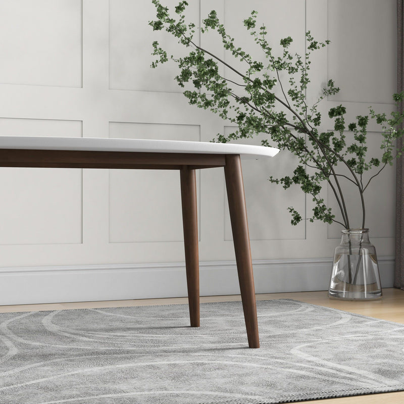 Ada - Mid-Century Modern Style Oval Dining Table - R&R Furniture Gallery (Fountain Valley, CA)