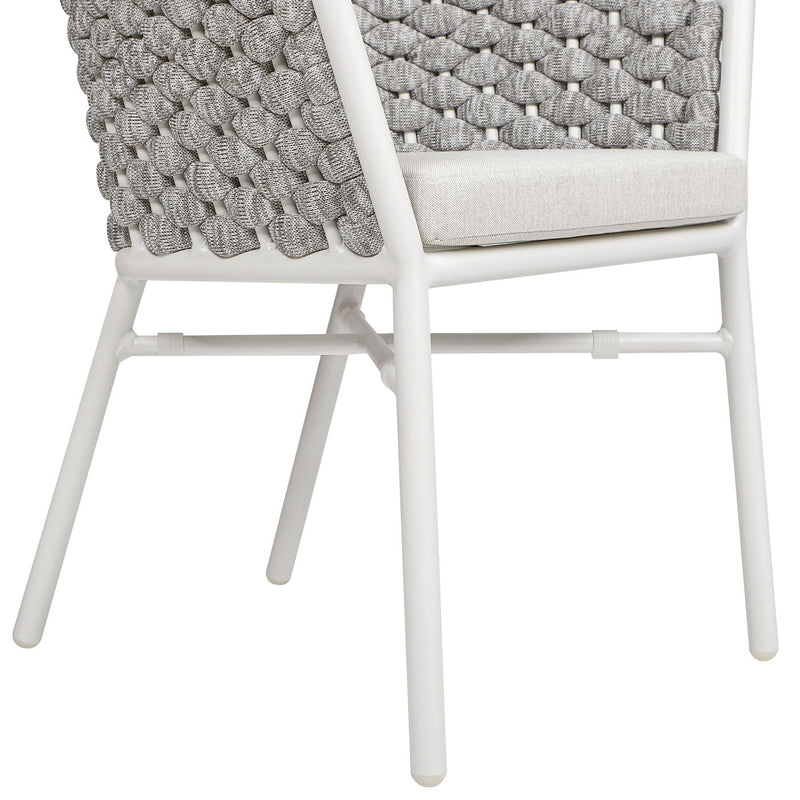Rowan - Rope Barrel Back Patio Dining Chairs (Set of 2) - Optic White - R&R Furniture Gallery (Fountain Valley, CA)
