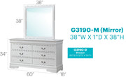 Elegant traditional storage dresser by Glory Furniture featuring multiple drawers and classic wooden design.
