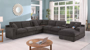 Celine - Corner Sectional Sofa With Right Facing Chaise, Cupholders, And Charging Ports - Gray - R&R Furniture Gallery (Fountain Valley, CA)