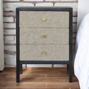 Nightstand, 3 Drawer - Black - R&R Furniture Gallery (Fountain Valley, CA)