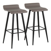 Set of 2 Lumi Source Ale contemporary fixed height bar stools with sleek design and sturdy metal frames.