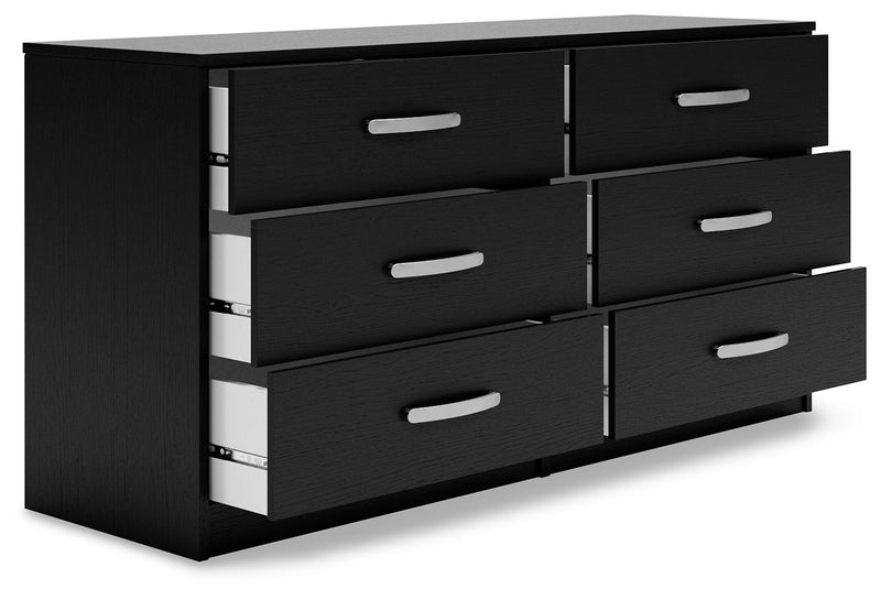 Finch - Six Drawer Dresser - 29'' Height - Black - R&R Furniture Gallery (Fountain Valley, CA)