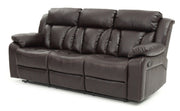Elegant reclining sofa from Glory Furniture with plush cushions and a sleek design, perfect for relaxing living rooms.