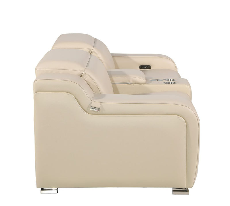 1116 - 3-Piece Modular Power Reclining Console Loveseat In With 2 Power Recliners & Power Headrests