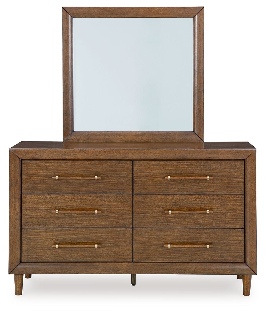 Lyncott - Dresser And Mirror - Brown - R&R Furniture Gallery (Fountain Valley, CA)