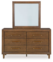 Lyncott - Dresser And Mirror - Brown - R&R Furniture Gallery (Fountain Valley, CA)