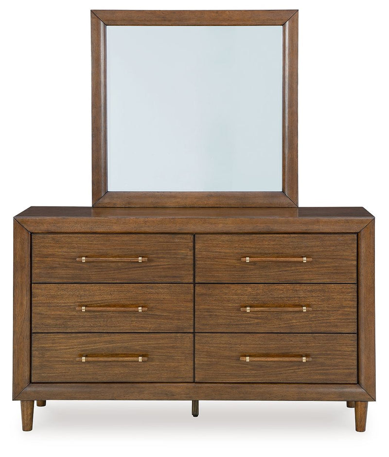 Lyncott - Dresser And Mirror - Brown - R&R Furniture Gallery (Fountain Valley, CA)