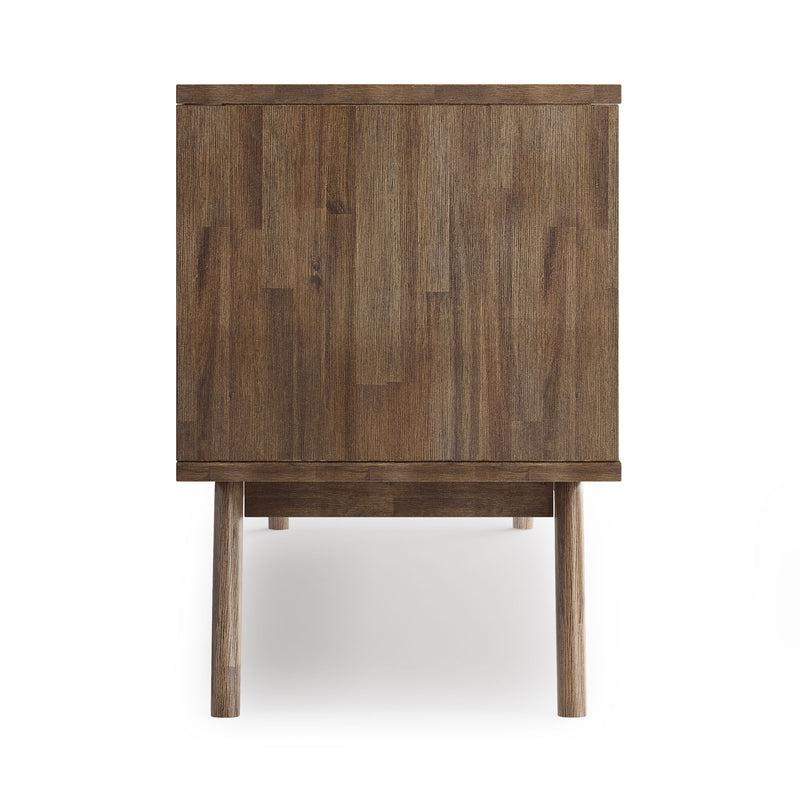 Clarkson - Low TV Stand - Rustic Natural Aged Brown - R&R Furniture Gallery (Fountain Valley, CA)