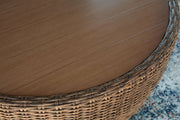 Double Point - Round Cocktail Table - Beige - R&R Furniture Gallery (Fountain Valley, CA)